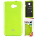 CUSTODIA GEL TPU SILICONE per HUAWEI Y5 II, Y6 II COMPACT COLORE VERDE LUCIDO CON GLITTER ALTA QUALITA' MERCURY BLISTER