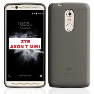 CUSTODIA GEL TPU SILICONE per ZTE AXON 7 MINI COLORE NERO TRASPARENTE