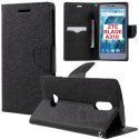 CUSTODIA FLIP ORIZZONTALE per ZTE BLADE A310 CON INTERNO IN TPU, STAND, TASCHE PORTA CARTE E CHIUSURA MAGNETICA COLORE NERO