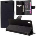 CUSTODIA FLIP ORIZZONTALE per SONY XPERIA™ XA ULTRA F3211, XA ULTRA DUAL F3212 CON INTERNO IN TPU E CHIUSURA MAGNETICA NERO