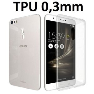 CUSTODIA GEL TPU SILICONE ULTRA SLIM 0,3mm TRASPARENTE per ASUS ZENFONE 3 ULTRA, ZU680KL