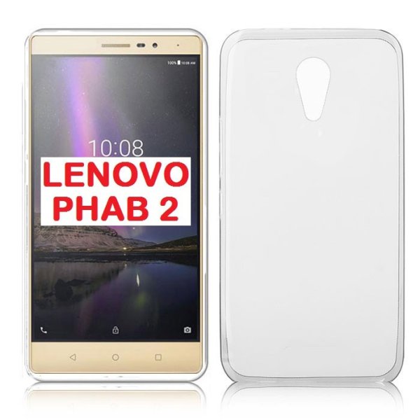 CUSTODIA GEL TPU SILICONE ULTRA SLIM 0,3mm TRASPARENTE per LENOVO PHAB 2