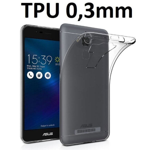 CUSTODIA per ASUS ZENFONE 3 MAX (ZC520TL) - 5.2" POLLICI IN GEL TPU SILICONE ULTRA SLIM 0,3mm TRASPARENTE