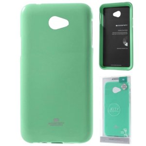 CUSTODIA per LG K5, X220 IN GEL TPU SILICONE COLORE VERDE ACQUA LUCIDO CON GLITTER ALTA QUALITA' MERCURY BLISTER