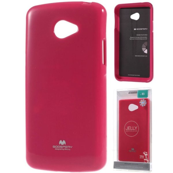 CUSTODIA per LG K5, X220 IN GEL TPU SILICONE COLORE FUCSIA LUCIDO CON GLITTER ALTA QUALITA' MERCURY BLISTER