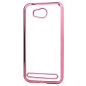 CUSTODIA per HUAWEI Y3 II, Y3 PRO, Y3 II PRO IN GEL TPU SILICONE TRASPARENTE CON CORNICE COLORE FUCSIA