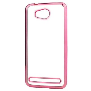 CUSTODIA per HUAWEI Y3 II, Y3 PRO, Y3 II PRO IN GEL TPU SILICONE TRASPARENTE CON CORNICE COLORE FUCSIA