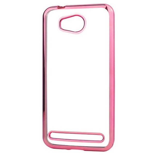 CUSTODIA per HUAWEI Y3 II, Y3 PRO, Y3 II PRO IN GEL TPU SILICONE TRASPARENTE CON CORNICE COLORE FUCSIA