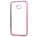 CUSTODIA GEL TPU SILICONE per HUAWEI Y5 II, Y6 II COMPACT TRASPARENTE CON CORNICE COLORE FUCSIA