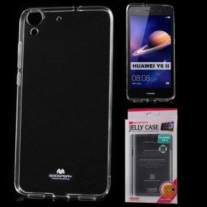 CUSTODIA GEL TPU SILICONE TRASPARENTE per HUAWEI Y6 II, HONOR 5A ALTA QUALITA' MERCURY JELLY BLISTER