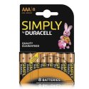 BATTERIE MINISTILO AAA LR03 1,5V ALKALINE MN2400 BLISTER 8 PEZZI DURACELL