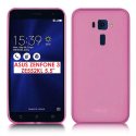 CUSTODIA per ASUS ZENFONE 3, ZE552KL, 5.5" POLLICI IN GEL TPU SILICONE COLORE ROSA TRASPARENTE