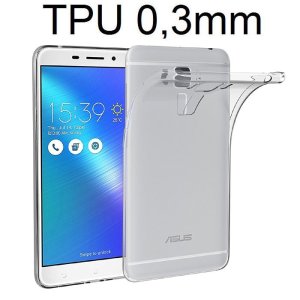 CUSTODIA per ASUS ZENFONE 3 LASER (ZC551KL), 5.5" POLLICI IN GEL TPU SILICONE ULTRA SLIM 0,3mm TRASPARENTE