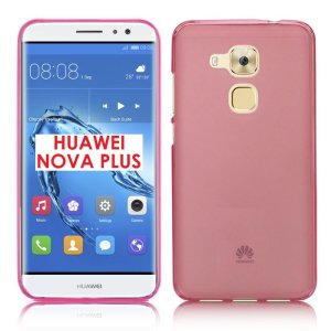 CUSTODIA per HUAWEI NOVA PLUS, G9 PLUS IN GEL TPU SILICONE COLORE ROSA TRASPARENTE