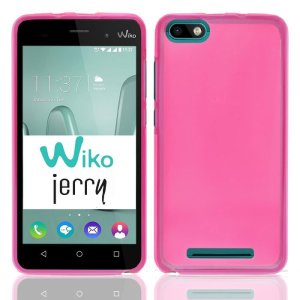 CUSTODIA per WIKO JERRY IN GEL TPU SILICONE per COLORE ROSA TRASPARENTE