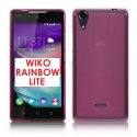 CUSTODIA per WIKO RAINBOW LITE 4G IN GEL TPU SILICONE COLORE ROSA TRASPARENTE