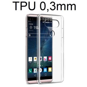 CUSTODIA per LG V20 MINI, V34 IN GEL TPU SILICONE ULTRA SLIM 0,3mm TRASPARENTE