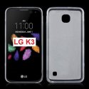 CUSTODIA per LG K3 (K100), LG K3 DUAL SIM (K100DS) IN GEL TPU SILICONE COLORE BIANCO TRASPARENTE