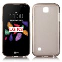 CUSTODIA per LG K3 (K100), LG K3 DUAL SIM (K100DS) IN GEL TPU SILICONE COLORE NERO TRASPARENTE