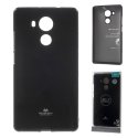 CUSTODIA per HUAWEI MATE 8 IN GEL TPU SILICONE COLORE NERO LUCIDO CON GLITTER ALTA QUALITA' MERCURY BLISTER