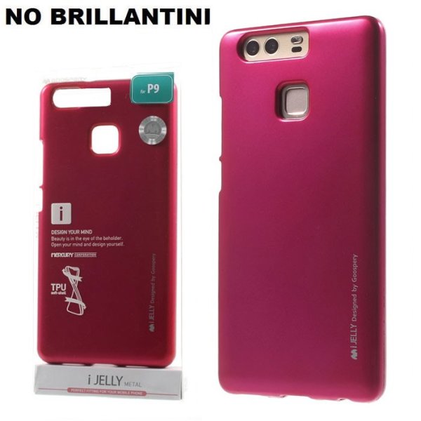 CUSTODIA per HUAWEI P9 IN GEL TPU SILICONE COLORE FUCSIA ALTA QUALITA' MERCURY I-JELLY BLISTER (NO BRILLANTINI)