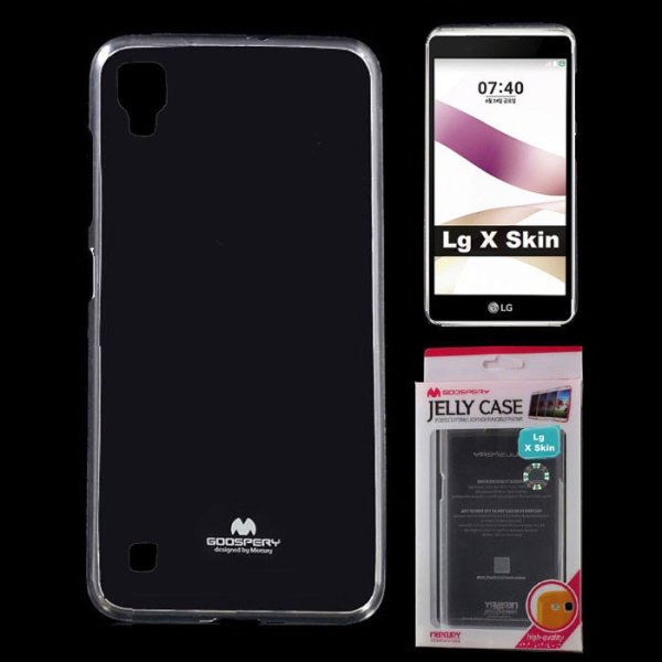 CUSTODIA per LG X SKIN IN GEL TPU SILICONE TRASPARENTE ALTA QUALITA' MERCURY BLISTER