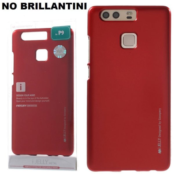 CUSTODIA per HUAWEI P9 IN GEL TPU SILICONE COLORE ROSSO ALTA QUALITA' MERCURY I-JELLY BLISTER (NO BRILLANTINI)