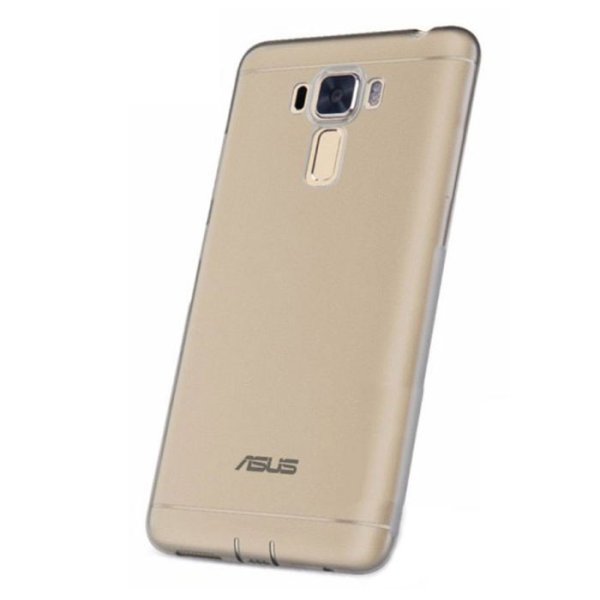 CUSTODIA per ASUS ZENFONE 3 LASER (ZC551KL), 5.5" POLLICI IN GEL TPU SILICONE COLORE NERO TRASPARENTE