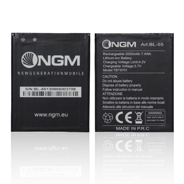 BATTERIA ORIGINALE NGM BL-55 per FORWARD RACING HD 2000 mAh LI-ION BULK