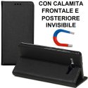 CUSTODIA per SAMSUNG G530 GALAXY GRAND PRIME - FLIP ORIZZONTALE con CHIUSURA MAGNETICA INVISIBILE ED INTERNO IN TPU NERO