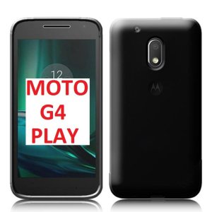 CUSTODIA per LENOVO MOTOROLA MOTO G4 PLAY, XT1607, XT1609 IN GEL TPU SILICONE COLORE NERO TRASPARENTE