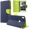 CUSTODIA per ALCATEL ONE TOUCH SHINE LITE, OT-5080X - FLIP ORIZZONTALE CON INTERNO IN TPU, CHIUSURA MAGNETICA E STAND BLU