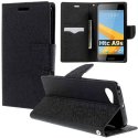 CUSTODIA per HTC ONE A9s - FLIP ORIZZONTALE CON INTERNO IN TPU, STAND, TASCHE PORTA CARTE E CHIUSURA MAGNETICA COLORE NERO