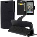 CUSTODIA per WIKO U FEEL PRIME - FLIP ORIZZONTALE CON INTERNO IN TPU SILICONE, STAND E PORTA CARTE COLORE NERO