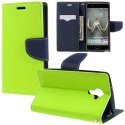 CUSTODIA per WIKO U FEEL PRIME - FLIP ORIZZONTALE CON INTERNO IN TPU SILICONE, STAND E PORTA CARTE COLORE VERDE