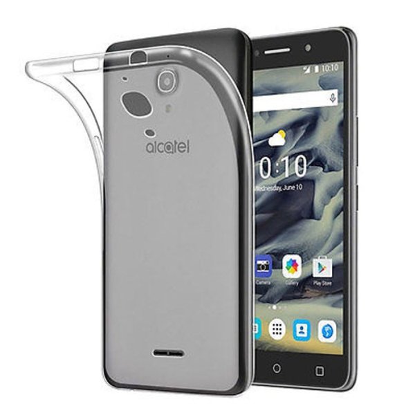 CUSTODIA per ALCATEL PIXI 4 - 4G - 6" POLLICI IN GEL TPU SILICONE COLORE BIANCO TRASPARENTE