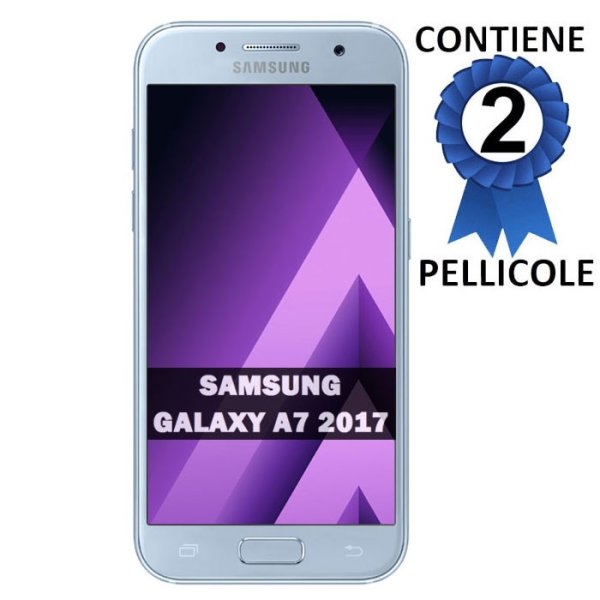 PELLICOLA per SAMSUNG SM-A720 GALAXY A7 2017 - PROTEGGI DISPLAY CONFEZIONE 2 PEZZI