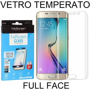 PELLICOLA VETRO TEMPERATO FULL FACE 0,33mm TRASPARENTE per SAMSUNG SM-G928 GALAXY S6 EDGE PLUS MYSCREEN BLISTER