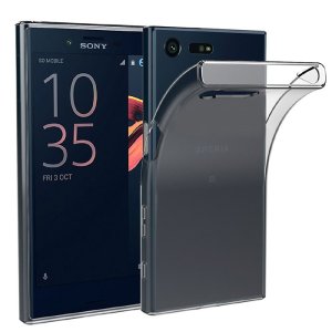 CUSTODIA per SONY XPERIA X COMPACT IN GEL TPU SILICONE TRASPARENTE