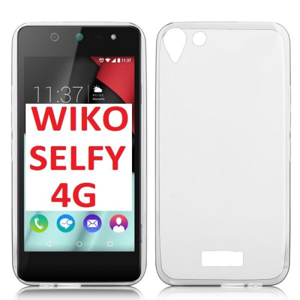 CUSTODIA per WIKO SELFY 4G IN GEL TPU SILICONE TRASPARENTE