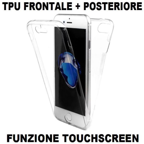 CUSTODIA per APPLE IPHONE 6 PLUS, IPHONE 6S PLUS 5.5" - IN GEL TPU SILICONE FRONTALE + POSTERIORE ULTRA SLIM 0,3mm TRASPARENTE