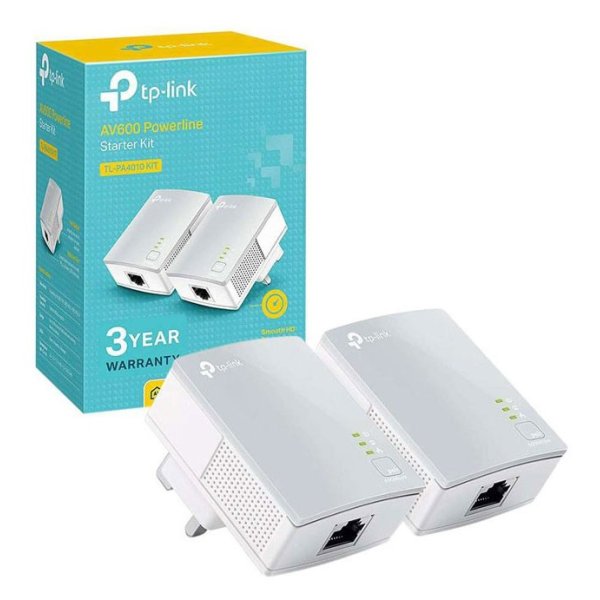 STARTER KIT POWERLINE AV600 TL-PA4010KIT CON 2 ADATTATORI VELOCITA' FINO A 600Mpbs BIANCO TP-LINK