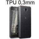 CUSTODIA per MICROSOFT LUMIA 650 IN GEL TPU SILICONE ULTRA SLIM 0,3mm COLORE NERO TRASPARENTE