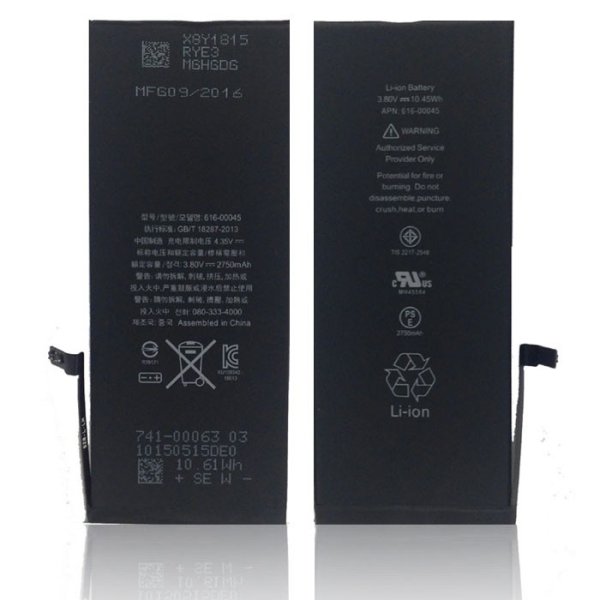 BATTERIA OEM per APPLE IPHONE 6S PLUS, 5.5" POLLICI - APN: 616-00045 - 2750 mAh LI-ION BULK (NO LOGO APPLE)