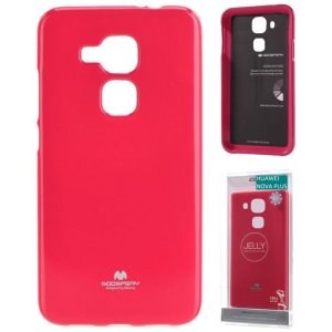 CUSTODIA HUAWEI NOVA PLUS, G9 PLUS IN GEL TPU SILICONE COLORE FUCSIA LUCIDO CON GLITTER ALTA QUALITA' MERCURY BLISTER