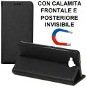 CUSTODIA per HUAWEI ENJOY 5, Y6 PRO, HONOR PLAY 5X - FLIP ORIZZONTALE con CHIUSURA MAGNETICA INVISIBILE ED INTERNO IN TPU NERO