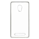 CUSTODIA per ALCATEL OT-5010D PIXI 4 5.0 3G - 5" POLLICI IN GEL TPU SILICONE TRASPARENTE CON CORNICE COLORE SILVER