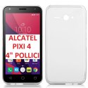 CUSTODIA per ALCATEL PIXI 4 - 3G - 4" POLLICI 4034D IN GEL TPU SILICONE TRASPARENTE