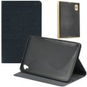 CUSTODIA per APPLE IPAD PRO 9.7" - BOOK ORIZZONTALE SIMILPELLE CON INTERNO IN TPU E STAND NERO EFFETTO WOOD BLUN BLISTER