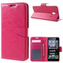 CUSTODIA per MICROSOFT LUMIA 640 XL - FLIP ORIZZONTALE SIMILPELLE CON CHIUSURA MAGNETICA E INTERNO IN TPU COLORE FUCSIA